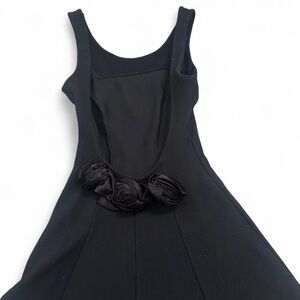 Vintage Betsey Johnson black rose dress
